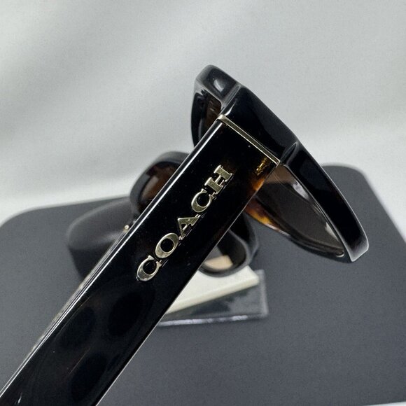 COACH HC8232 550713 Rectangle Dk Tortoise Brown Gradient 56 mm Womens Sunglasses - Picture 7 of 10